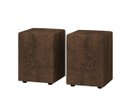 Ver imagem 1 de Kit 2 Puff Banquetas Cubo Quadrado Decorativo Suede Marrom