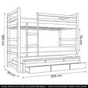 Ver imagem 2 de Cama Treliche Solteiro 188x88cm 3 Gavetas com Escada Luca Castanho B11 - Mpozenato