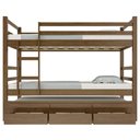 Ver imagem 1 de Cama Treliche Solteiro 188x88cm 3 Gavetas com Escada Luca Castanho B11 - Mpozenato