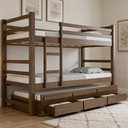 Ver imagem 3 de Cama Treliche Solteiro 188x88cm 3 Gavetas com Escada Luca Castanho B11 - Mpozenato