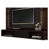 Painel para TV Lume e Bancada Suspensa - Mocaccino/Preto - 3