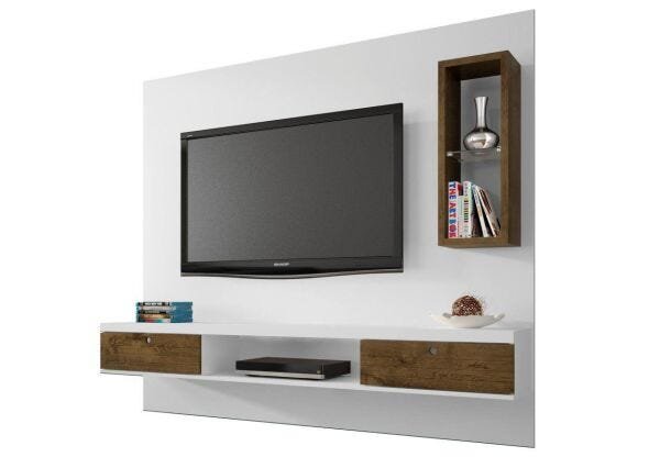 Painel para TV até 65 Polegadas Diamante Suspenso com Bancada 180cm ...