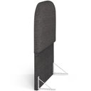 Ver imagem 6 de Cabeceira Cama Box 100cm Orgânica Lanna W01 Linho Cinza Escuro - Lyam Decor