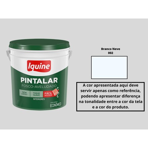 Tinta Pintalar Acr. Fa Branco Neve Iquine 15L