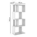 Ver imagem 4 de Estante Retrô 4 Nichos Horizontal e Vertical - Branco