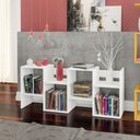 Ver imagem 1 de Estante Retrô 4 Nichos Horizontal e Vertical - Branco