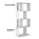 Ver imagem 2 de Estante Retrô 4 Nichos Horizontal e Vertical - Branco