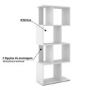 Ver imagem 3 de Estante Retrô 4 Nichos Horizontal e Vertical - Branco