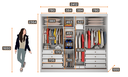 Ver imagem 5 de Guarda Roupa Casal com 1 Porta Espelhada 8 Gavetas - Diamond-branco - Móveis Novo Horizonte