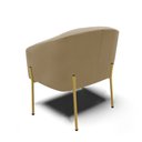 Ver imagem 7 de Cadeira Sala de Jantar Pé de Ferro Dourado Kit 2 Stella Suede D03 - D'Rossi