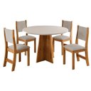 Ver imagem 2 de Conjunto Sala de Jantar 4 Lugares Redondo Tampo em Mdf Chilli
