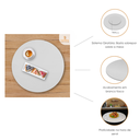 Ver imagem 3 de Prato Giratório Sobrepor Servir Mesa de Jantar Branco 50 Cm