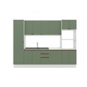 Ver imagem 3 de Cozinha Modulada Celeste Kappesberg 100% Mdf Branco/verde 300cm