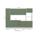 Ver imagem 4 de Cozinha Modulada Celeste Kappesberg 100% Mdf Branco/verde 300cm