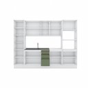 Ver imagem 2 de Cozinha Modulada Celeste Kappesberg 100% Mdf Branco/verde 300cm