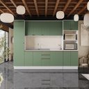 Ver imagem 1 de Cozinha Modulada Celeste Kappesberg 100% Mdf Branco/verde 300cm