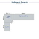 Ver imagem 5 de Guarda-Roupa Planejado de 3 Peças com 5 Portas Reflectas Orion CabeCasa MadeiraOriginals Marrom