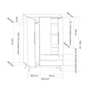 Ver imagem 5 de Conjunto Quarto Solteiro Guarda Roupa + Cômoda Retrô + Mesa Cabeceira Alpi - Preto