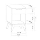 Ver imagem 4 de Conjunto Quarto Solteiro Guarda Roupa + Cômoda Retrô + Mesa Cabeceira Alpi - Preto