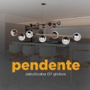 Ver imagem 2 de Pendente Luminaria Lustre de Teto Jabuticaba de 7 Globos Decoração Casa Cozinha Sala Escritório