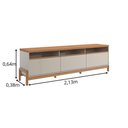 Ver imagem 2 de Rack para Tv até 70 Polegadas 1 Porta e 2 Gavetas Elegance 2,13m Lukaliam Móveis Off White-