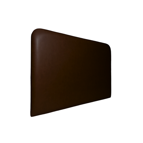 Cabeceira Estofada Casal Orgânica Não É Segredo Suede Liso Marrom Escuro 140x60