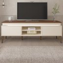 Ver imagem 1 de Rack para Tv até 75 Polegadas com Led Lumina 2 Portas Pinho/off White - Artely