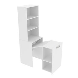 Armário Retrátil com Bancada Branco - 5