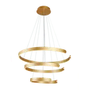 Ver imagem 1 de Pendente Led Triplo 94w 3000k 9400lm Bivolt Alumínio Dourado e Silicone