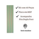Ver imagem 4 de Kit Revestimento Ripado 40 Placas Adesiva 45 X 11 Cm em Mdf:verde