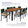 Conjunto Sala de Jantar 8 Lugares Retangular Tampo Madeira Maciça 200x90cm Mesa Athenas com Cadeiras Madri - 5