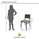 Ver imagem 5 de Conjunto Sala de Jantar Mesa 8 Cadeiras Corino Tampo de Madeira Maciça Pinus Athenas Madri Verde/Pérola
