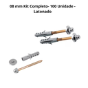 Ver imagem 2 de Parafuso P/ Vaso Sanitário 8 Mm Kit Completo 100 Un Latonado