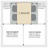 Conjunto Sala de Jantar Mesa Tampo MDF e Vidro e 4 Cadeiras Lottus - 7