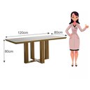 Ver imagem 3 de Conjunto Sala de Jantar Mesa Tampo MDF e Vidro e 4 Cadeiras Lottus