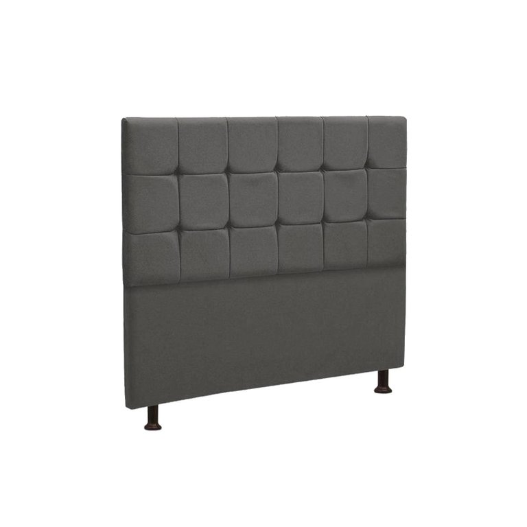 Cabeceira Estofada Cama Box Casal 160cm Quadrados - Mhs:cinza