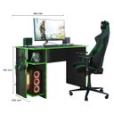 Ver imagem 3 de Mesa Gamer Leeds Q01 - Doce Sonho Móveis MESA DE ESCRITORIO MESA GAMER Preto/Verde