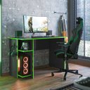 Ver imagem 2 de Mesa Gamer Leeds Q01 - Doce Sonho Móveis MESA DE ESCRITORIO MESA GAMER Preto/Verde