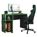 Ver imagem 5 de Mesa Gamer Leeds Q01 - Doce Sonho Móveis MESA DE ESCRITORIO MESA GAMER Preto/Verde