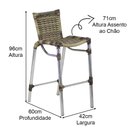 Ver imagem 3 de Banqueta Alumínio Fortaleza Alta para Balcão Capuccino