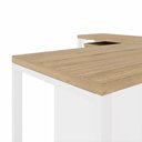 Ver imagem 7 de Mesa de Escritório em L 170 cm X 160 cm 40mm Pés Metal com Gaveteiro F5 Office Cor:Macadâmia com