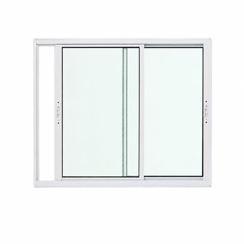 Janela de Correr 2 Folhas Alumínio Branco 100x100 Linha 25 Jade