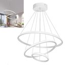 Ver imagem 3 de Lustre Pendente Luminaria 3 em 1 Arcos Argolas Regulaveis Aneis Bivolt Decoraçao Ajustavel Casa
