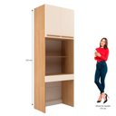 Ver imagem 4 de Escrivaninha para Escritório 2 Portas 80cm San Diego Yescasa Laranja/Tauari Ambar/Off White
