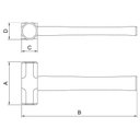 Ver imagem 2 de Marreta Oitavada com Cabo de Madeira 1.500 G Tramontina Pro Tramontina