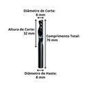 Ver imagem 2 de Fresa de Topo 1 Corte Downcut