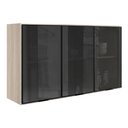 Ver imagem 1 de Armario Aereo 3 Portas Vidro MDF 120 cm Kali 1219712 Bianco Toq Nicioli