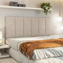 Ver imagem 1 de Cabeceira Box Estofada 160cm X 58cm Queen Modelo Julia - Areia