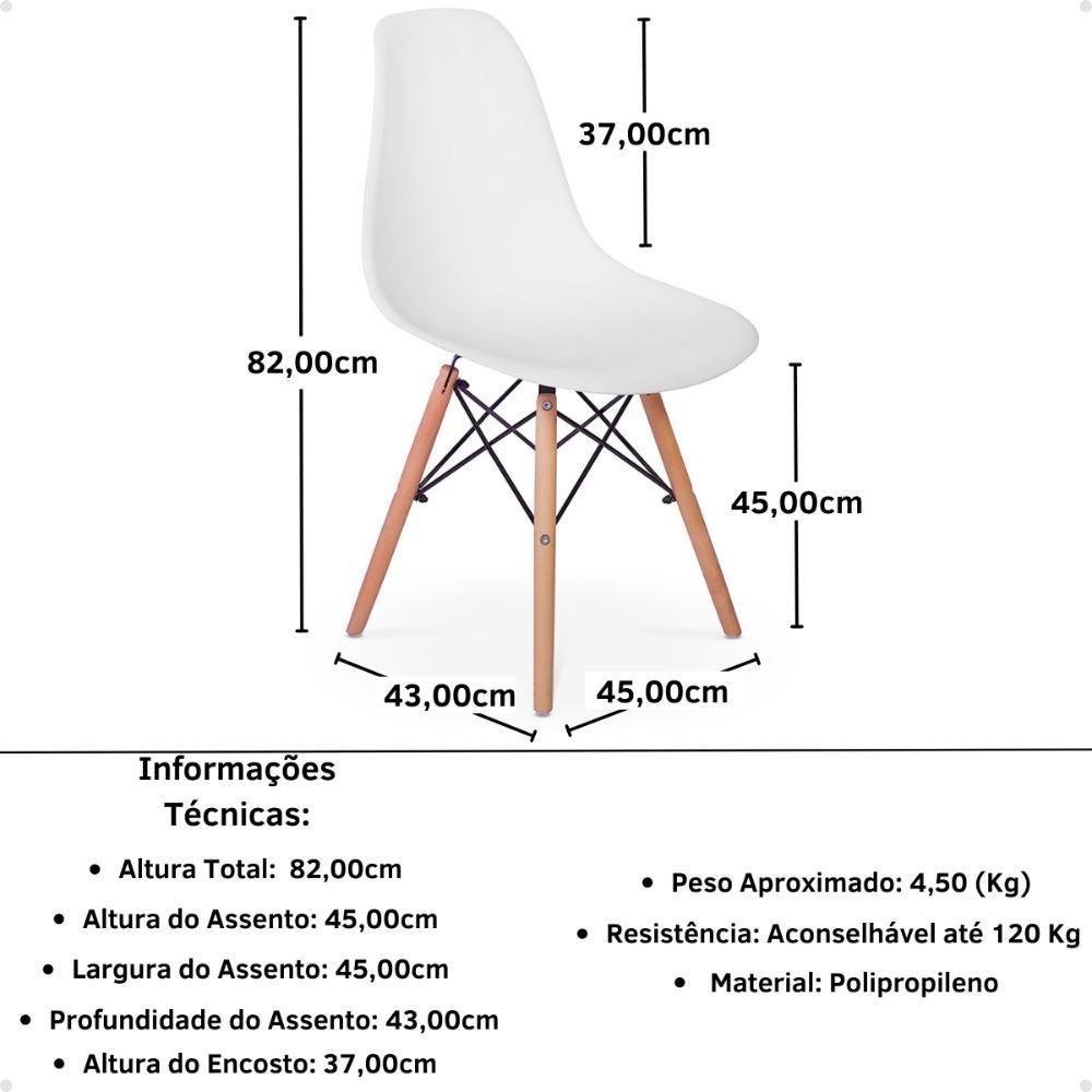 Conjunto Mesa De Jantar Redonda 120cm Com 4 Cadeiras - 2