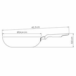Frigideira Funda Tramontina Loreto Antiaderente Starflon Max Vermelho 24 Cm 2,2 L Tramontina - 2